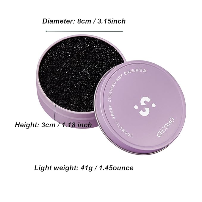4 Pack Makeup Brush Cleaner Dry Sponge to Remove Eyeshadow Blush Powder Brush Color Change Clean Quickily and Easily Portable for Home or Travel Makeup
