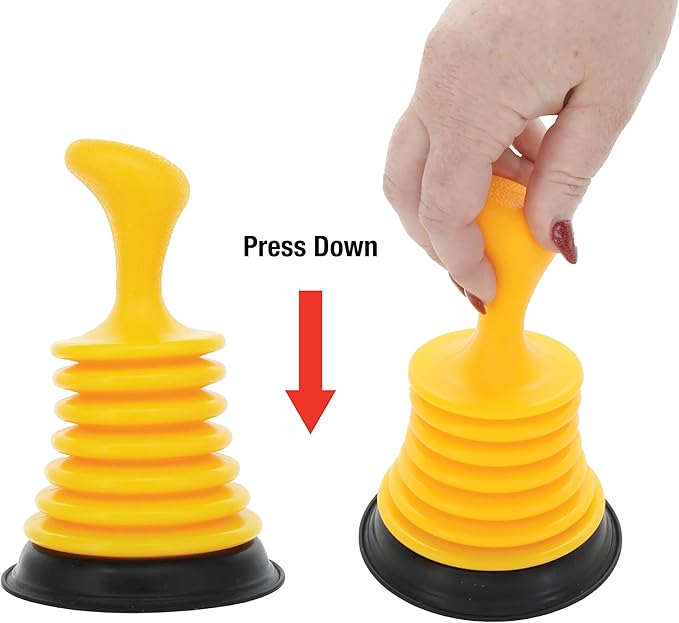 Danco Sink Drain Plunger for Kitchen and Bathrooms, Small Powerful Drain Cleaning Plunger (12176)