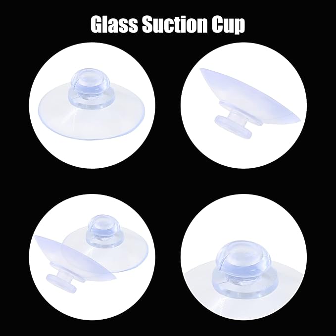 10 Pack Glass Table Suction Cups - 30mm Rubber Suckers With No Hooks, Anti-Collision Clear Plastic Suction Pads For Furniture