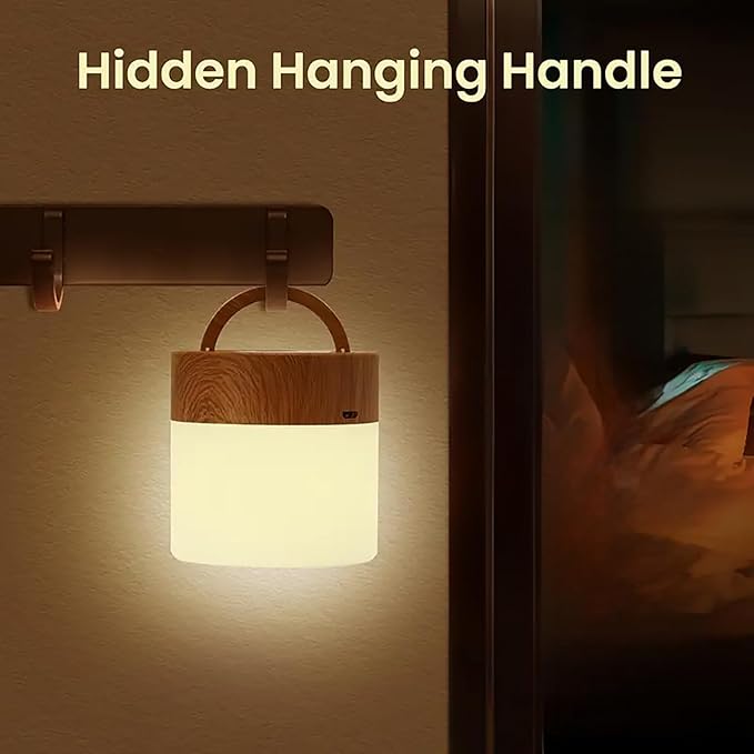 2 Pack LED Touch Bedside Table Lamp,13 RGB Colors & 5 Brightness, USB Rechargeable, Remote Control Dimmable Night Light with RGB Color Changing,Portable Lamp for Baby, Bedroom,Outdoor