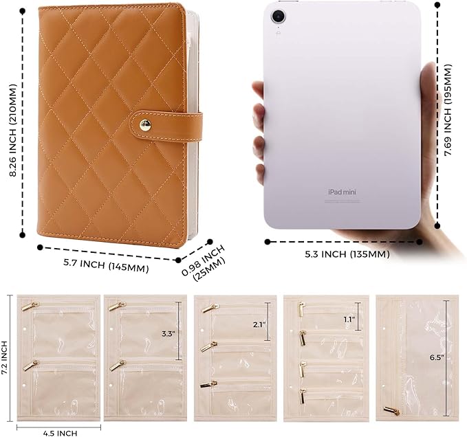 Travel Jewelry Organizer Case ， Portable Jewelry Organizers Storage Book, Compact Jewelry Roll for Earrings, Rings, Necklaces - Perfect Jewelry Travel Bag for Women