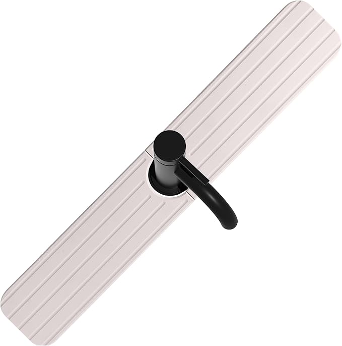 23.6inch x 4inch Kitchen Sink Faucet Mat, Water Absorbing Stone Faucet Splash Guard for Bathroom Counter, Quick Drying Diatomite Tray for Kitchen Sink, White