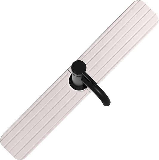 23.6inch x 4inch Kitchen Sink Faucet Mat, Water Absorbing Stone Faucet Splash Guard for Bathroom Counter, Quick Drying Diatomite Tray for Kitchen Sink, White