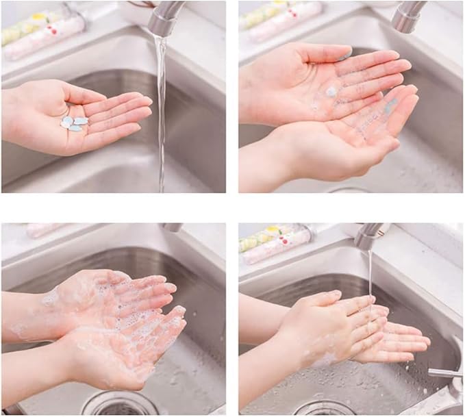 6Pcs Colors Random Shipping Boxes Portable Disposable Paper Soap Confetti Soap Sheets Flakes for Washing Hand Wash Cleansers