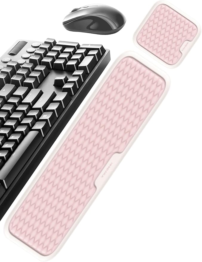 Vaydeer Extra Large Wide Wrist Rest Set for Keyboard and Mouse, Computer Ergonomic Wrist Support, Arm Elbow Pad Mouse Rest, Typing Pain Relief Soft Memory Foam Desk Cushion for Office Work Gaming