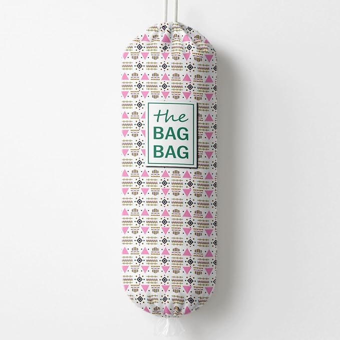 The Bag Bag Grocery Bags Holder, Boho Plastic Bags Holder Organizer For Shopping Sack, Wall Mount Grocery Sack Storage Container Dispensers, Reusable Hanging Plastic Sacks Dispenser