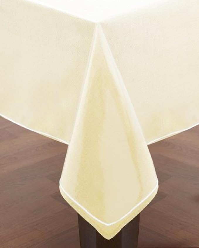 Elaine Karen Clear Plastic Table Cover Protector 100% Waterproof Table Protector Crystal Clear Plastic Tablecloth Cover for Dining Table Heavy Duty Vinyl, 70" Round