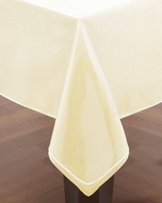 Elaine Karen Clear Plastic Table Cover Protector 100% Waterproof Table Protector Crystal Clear Plastic Tablecloth Cover for Dining Table Heavy Duty Vinyl, 60" x 108" Oval