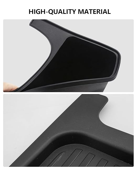 cybtkcar for Tesla Trash Can Model Y Refreshed Juniper Accessories 2020-2026 Rear Center Console Organizer Car Trash Can with Lid Model Y Backseat Storage TPE Under Seat Garbage Can 2nd Row Bin