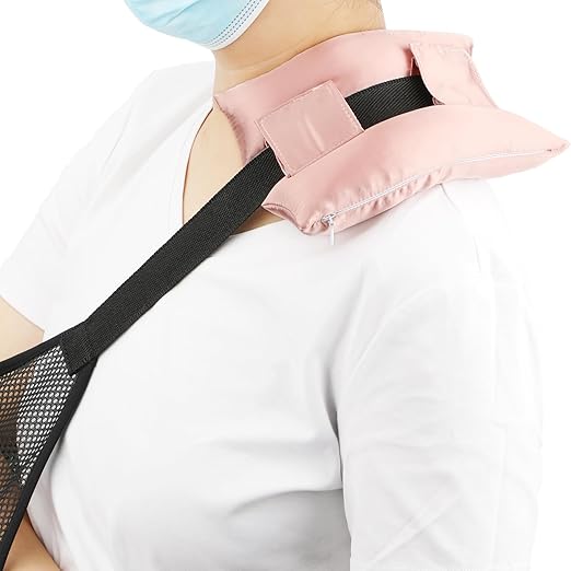 Satin Neck Pad Strap Cushion for Arm Sling Pillow Comfort Support Padding Rotator Cuff Replacemet Surgery Elbow Brace Carry Padded Cover Broken Wrist Hand Injury, Coral