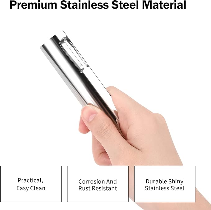 Crumbers for Servers, Crumb Sweepers, Food Crumb Scraper, Restaurant Crumb Cleaner, Portable Server Tools Stainless Steel Crumber Tool, Crumbers for Servers, Waiters, Waitresses (2 PACK, Pure Silver)