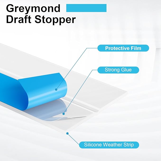 Weather Stripping Door Seal, Seal for Frame and Gaps Draft Stopper,Glass Shower Door Sweep, Clear, 36 Feet x 1 Inch
