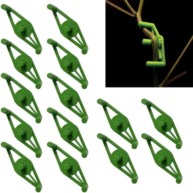 30Pcs Plant Stem Trainer Low Stress Training Clips Stem Bender Clips for Climbing Adjustable Bud Clips Plant Bender Plant Training Clips Plant Root Bender for Gardening Green