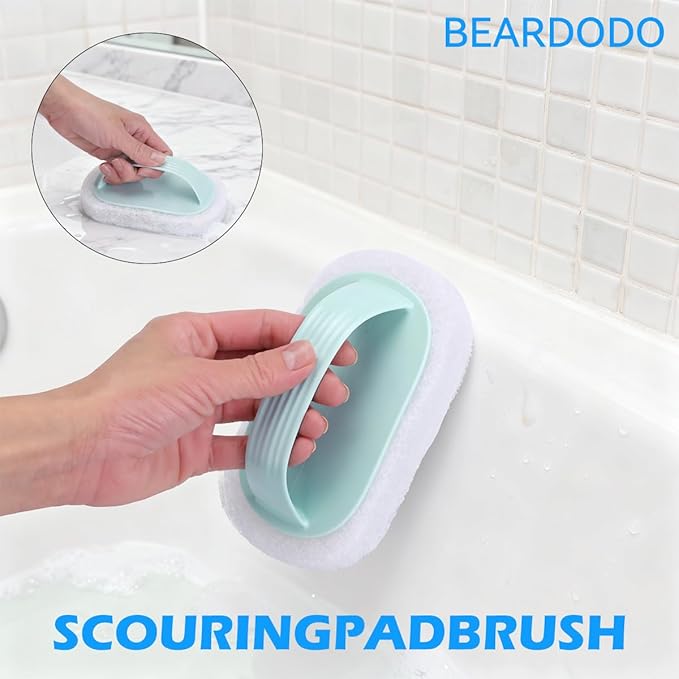 Cleaning Brush Set, Multifunctional Hard Bristle Grout Crevice Scrub Brush Tools for Household Bathroom Kitchen Tile Lines Floor Tub Sink Window Corners