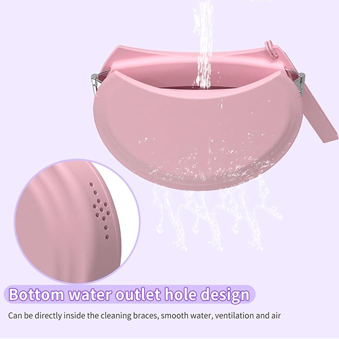 2 Pack Silicone Retainer Case with Vent Holes Lanyard Aligner Case Cute Portable Container Holder Night Guard Case for Travel Girl Women Men Kids (Pink+Blue)