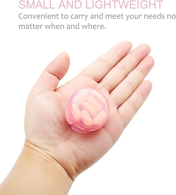 Small Pill Case for Purse Pocket (6 Pack), Double-Layer Pill Box, Portable Medicine Organizer Travel Pillbox, Cute Pill Container Holder,Multifunctional Mini Storage Box (Pink)