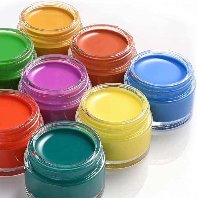 1 oz Glass Jars with Lids, Small Glass Containers with Plastic Woodgrain Lids & Inner Liners, Reusable Travel Containers for Creams, Makeup, Lotion, Cosmetic 4 pack