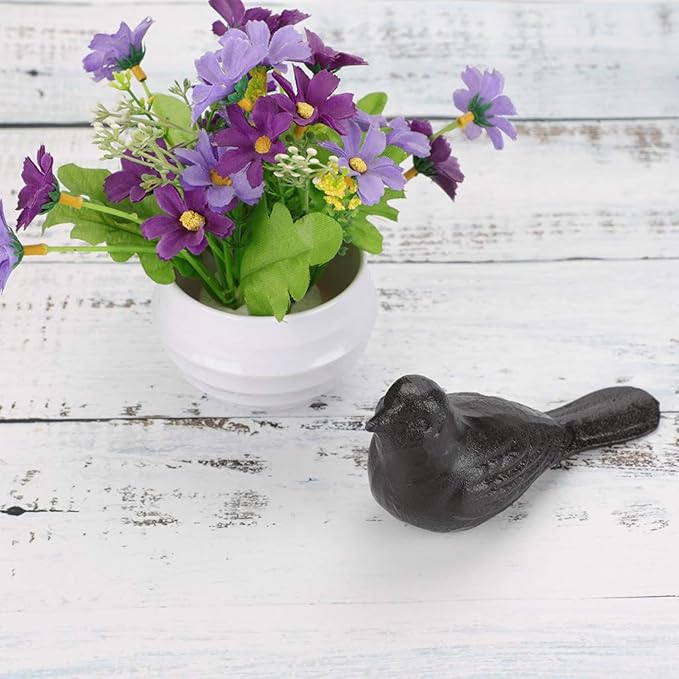 Sumnacon Cast Iron Cute Bird Door Stop - Heavy Duty Rustic Door Stopper Avoid Drilling Holes, Vintage Iron Door Wedge on All Floor Surfaces for Home Office Commercial Industrial