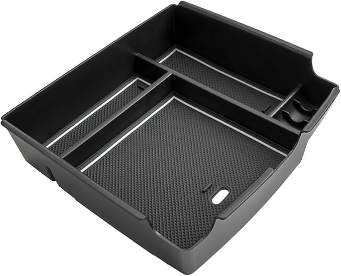 CDEFG Compatible with 2025 Kia Carnival Center Console Organizer Tray 2022-2025 Kia Carnival LX LXS EX SX SX Prestige Accessories Middle Console Organizer 2025 Carnival Armrest Storage Box (White)