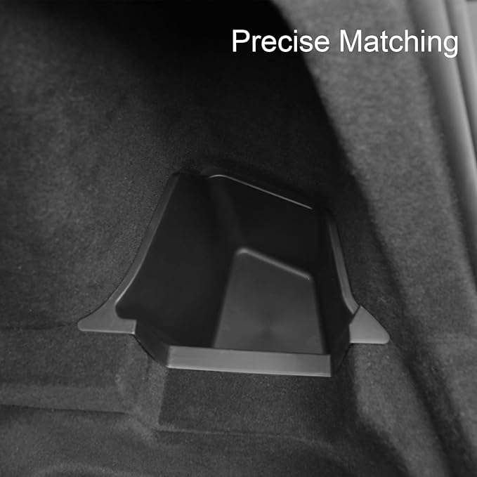 Tempsnow Trunk Storage Bins for Tesla Model Y Juniper 2025 2026 Side Trunk Organizers with Carpeted Lids