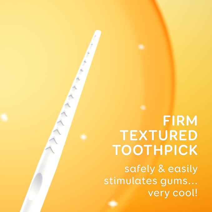 GRIN Softstx, Gentle Dental Picks, 90 Count, Soft Flexible Bristles, Textured Plaque Removing Toothpick, Minty Flavor, for Between Teeth, Refillable Hygienic Case, for Braces, Bridges, and Implants