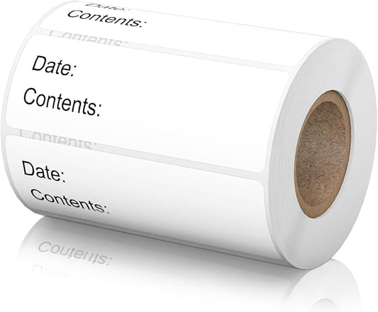 1" x 3" Freezer Labels, 500 PCS Removable Food Storage Stickers, Waterproof & Oil-Resistant Write-On Freezer Labels for Kitchen, Refrigerator, Meal Prep, and Containers, TRSTGIX