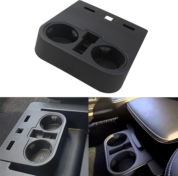 TQPONLY Center Console Floor Cup Holder Insert Fitment 2015-2020 Ford F150 F250 F350 F450 Super Duty Truck Accessories Jump Seat Cup Holder