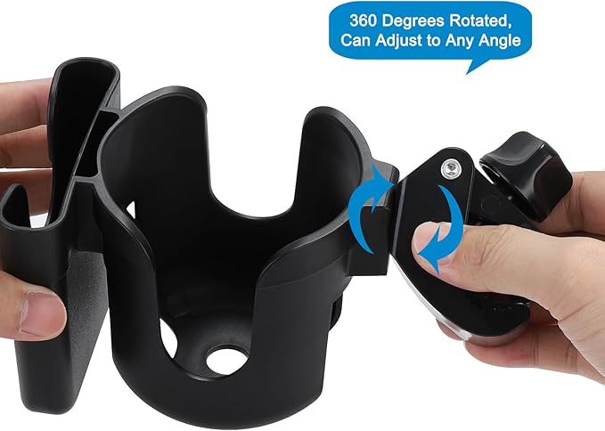 Accmor 2-in-1 Walker Cup Holder with Phone Holder, Wheelchair Cup Holder, Rollator Cup Holder, Cup Phone Holder for Walker, Wheelchair, Rollator, Mobility Scooter