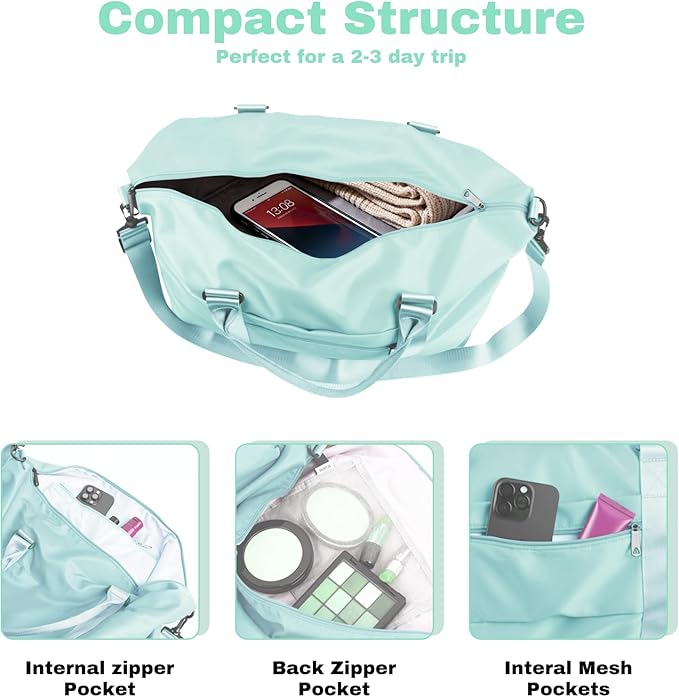 Weekender Duffel Bags for Women, Travel Totes Bag for Airplane Essentials, Overnight Bags for Women with Trolley Sleeve, Large Carry On Hospital Bag for Labor and Delivery, Sport, Gym