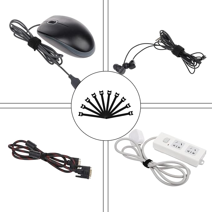 FABROK 2 Pack Cable Management Box, Cord Organizer Box with 20 Cable Ties, Power Strip Storage to Hide Charger Adapter Power Cord Charging Station Green(Small+Large