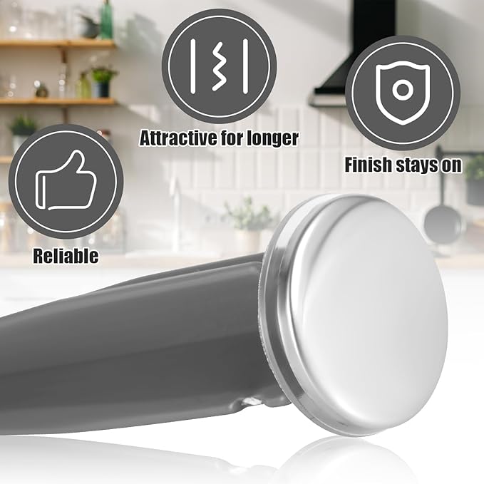 2pcs Sink Drain Parts, Lavatory Pop Up Stopper Assembly with Plug Bathroom Sink Drain Repair Kit Pivot Ball Rod Replacement Compatible with Price Pfister & Popular Band(Grey,Grey)