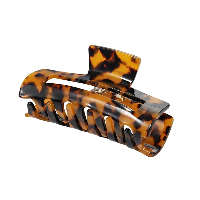 4Pcs Hair Claw Clips, Acetate Hair Banana Barrettes, French Butterfly Jaw Clips, Mermaid Color Crab Hairpin, Leopard Print Stylish Hair Accessories for Women Girls (4 Pcs)