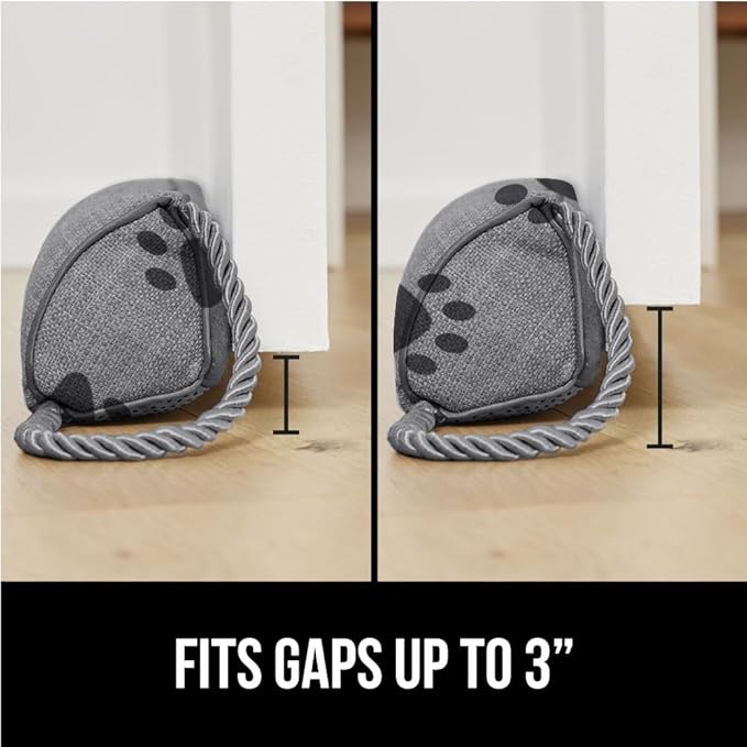 GORILLA GRIP Door Draft Stopper for Bottom of Doors, Sweep Weather Stripping Seal Noise, Cold Air Blocker, Soundproofing, Warmth Sealer, Easy Install Gap Filler, Home Essentials, 34 Inch, Paw Prints