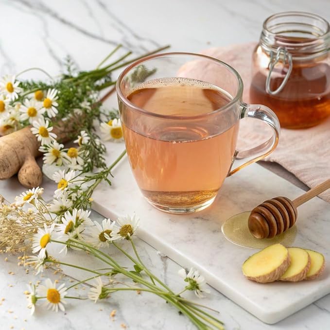 Total Tea SIimming Detox Tea Caffeine Free - 25 Day Detox - Weight l0ss for women with Chamomile, Hibiscus Tea & Ginger Root for Colon Cleanse – Natural Herbal Ginger & Peach Fruit Tea for Digestive Health