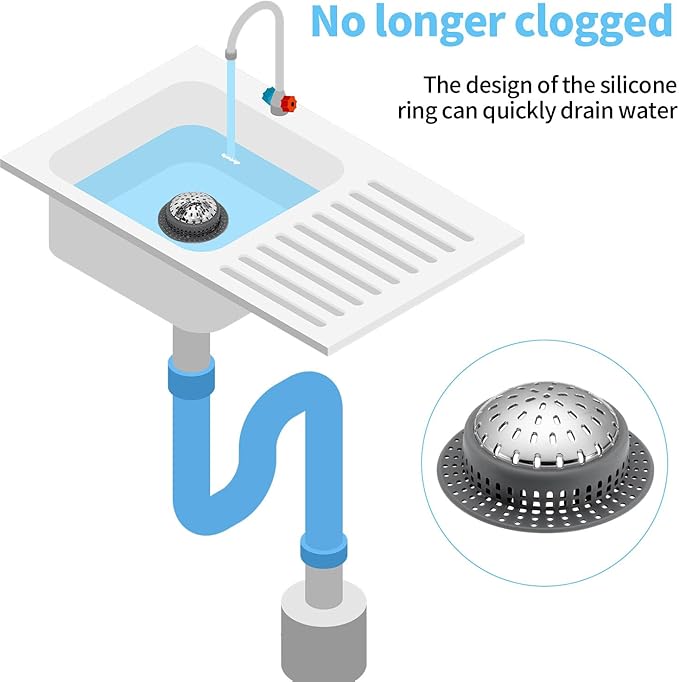 Aluvor Shower Drain Hair Catcher, Shower Drain Cover, Bathtub Drain Hair Catcher for Pop-Up & Regular Drains