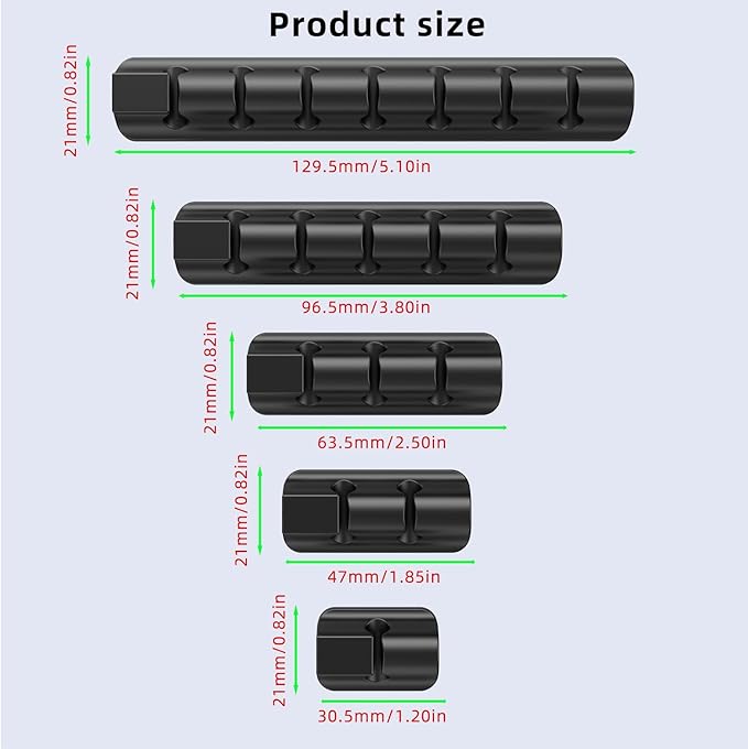 11PCS Cable Management Cord Holder Organizer, Magnetic Cable Clips Adhesive Wire Keeper, Under Desk for Bedside Nightstand Table Desktop USB Wall Car Office Workspace Accessories (Black)