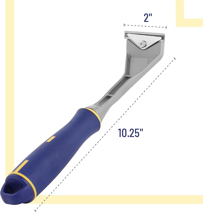 Bates- Carbide Scraper, 2 inch, Double-Edged Tungsten Steel Blade, Paint Scraper Tool