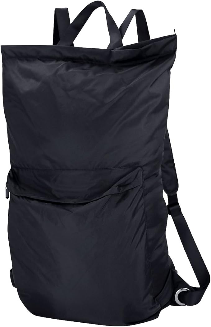 iwill CREATE PRO 24"X 35.5", Large Laundry Backpack with Shoulder Straps & Soft Pads, Zip Close & Carry Handle, Lingerie Buckle Pocket, Black
