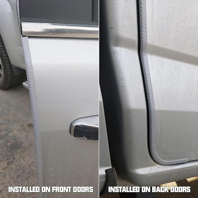 Winunite 16.4ft(5m) Car Door Edge Guards Light Gray– Fits Most Vehicles, No Glue, U-Shaped, Built-in Metal Clips, Scratch and Chip Resistant – Reduces Dings in Parking Lots