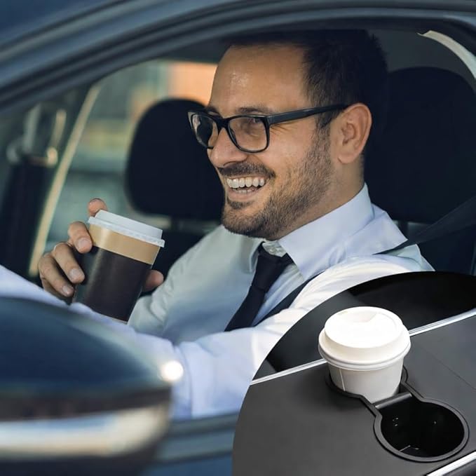 Motrobe Tesla Model Y Tesla Model 3 Center Console Cup Holder Inserts [Seamless Fit for Console] 2017-2020 Model 3 Model Y NOT FIT 2021 Model 3