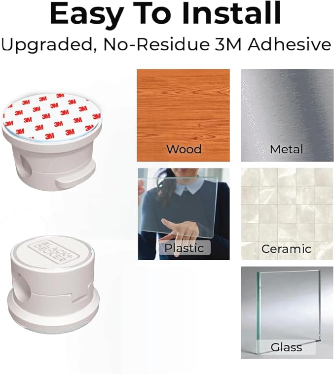 BLACK+DECKER Magnetic Cord Organizer Holder, 6 Pack Magnetic Cable Clips, Under Desk Cable Management, Strong Adhesive Cord Holder for Nightstand Kitchen Appliances Car Wall Office (White)