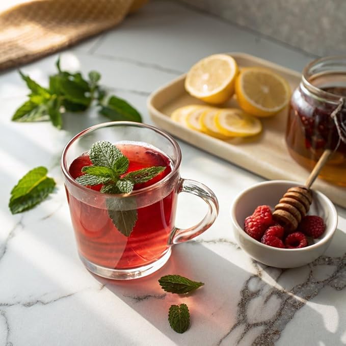 Total Tea SIimming Detox Tea Caffeine Free - 25 Day Detox - Herbal Tea with Chamomile, Hibiscus Tea & Ginger Root for Colon Cleanse – Natural Raspberry Fruit Tea