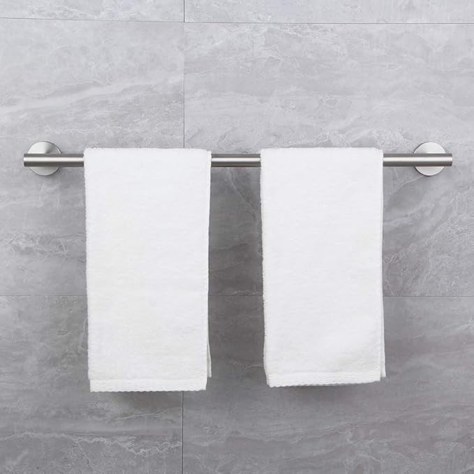 kimzcn 24-Inch Brushed Finish Bath Hand Towel Bar SUS 304 Stainless Steel Towel Rack Holder for Bathroom Wall Mount…