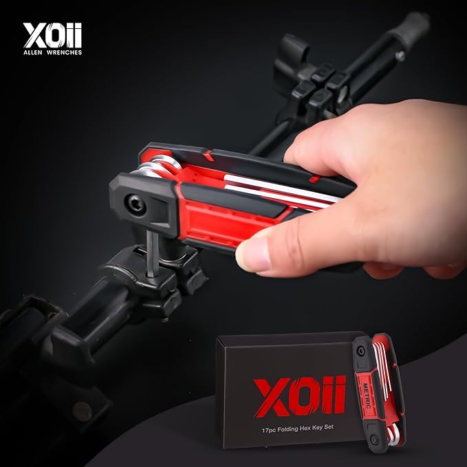 17PCS Folding Allen Wrenches Sets | Pack of 2 Metric & SAE Hex Set – Durable & Portable Allen Key Set & Hex Wrench Tool for Home, Bike, Automotive, and DIY Repairs
