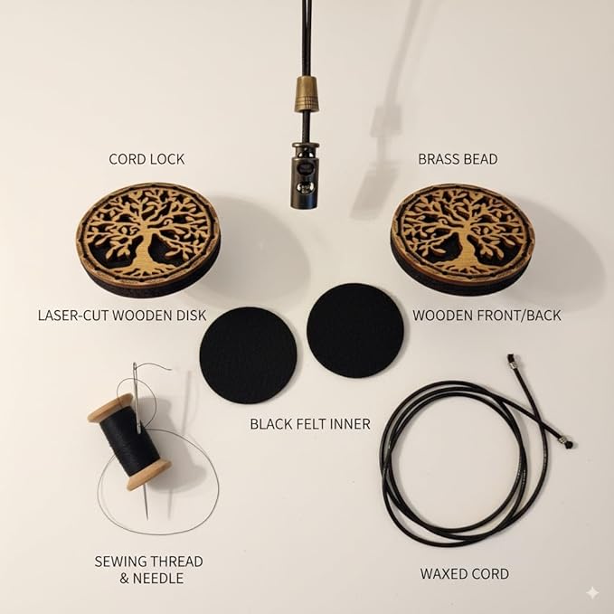 Wood Car Air Freshener — Paw Designed — Handmade Unscented DIY Essential Oil Hanging Diffuser with Felt Insert — Add Your Own Oils — Refillable — Car/Truck/SUV — Cardboard Box