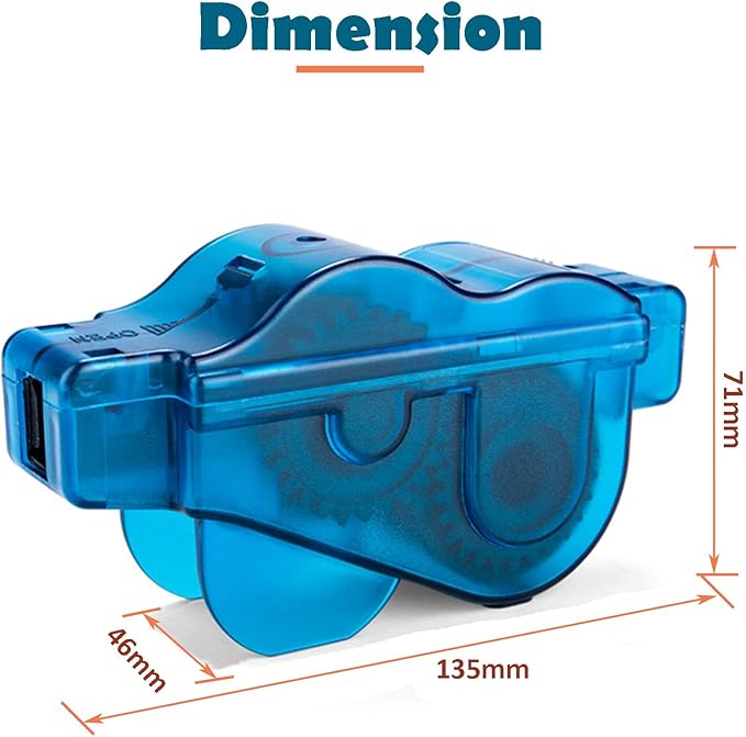 Bike Chain Cleaner, 4 Piece Bike Cleaning Kit, Chain Cleaner for Cycling, Suitable for Mountain Bike, Road Bike, BMX, Bicycle Cleaning Brush Tool for Drivetrain, Gear, Cassette, Sprockets