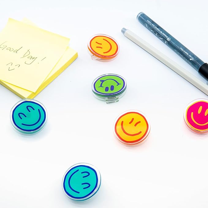 Nuvretk 12 Pack Magnetic Clips for Fridge and Whiteboard – Cute Colorful Bag Sealers, Cheerful Chip Holders for Snack Bags, Food Storage, Kitchen, Home, and Office Use