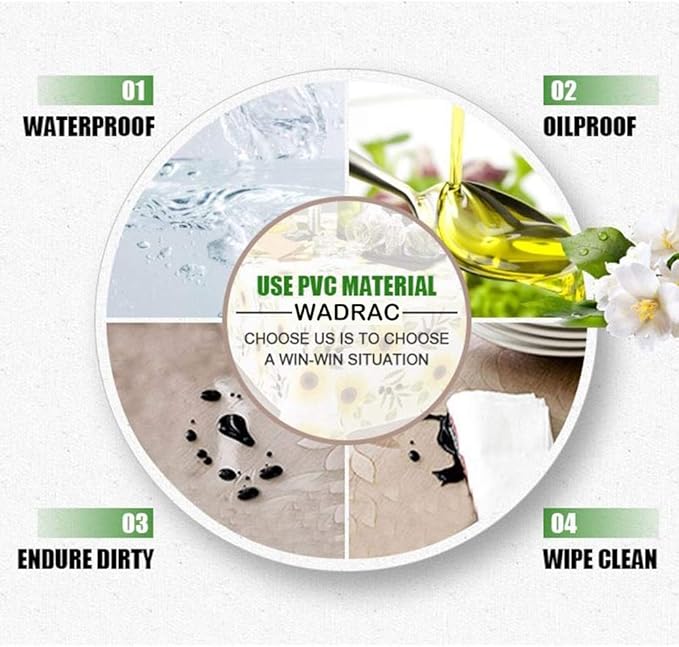 24x55 inch Clear Plastic Table Protector Rolled Dining Room Coffee Sofa Tabletop Cover Mat Eco Thicken Wooden Furniture Edge Screen Protective Easy Clean Carpet Non-slip Floor Runner Protection PVC