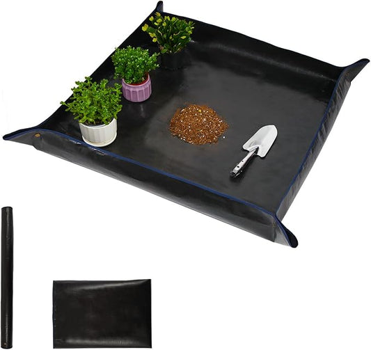 26.8" x 26.8" Plant Repotting Mat Waterproof Transplanting Mat Indoor Succulent Potting Mat Portable Gardening Watering mat Square and Foldable Garden mat