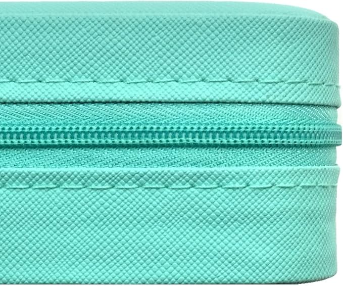 Mini Jewelry Travel Case, Small Portable Jewellry Organizer Box Portable Display Storage Box for Rings Earrings Necklaces, Gifts for Girl, Women, Wedding, Birthday,New Year,Christmas Gifts (Blue)